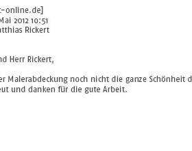 Wir danken für die gute Arbeit