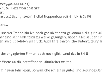 Schön, dass es solche engagierten Firmen noch gibt!